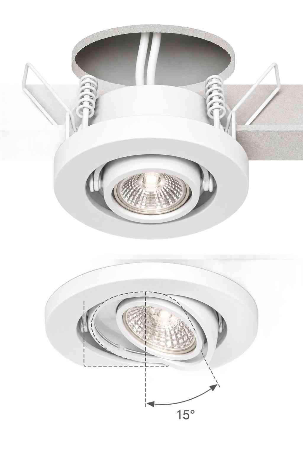 ARGUS CT-2115-W bílá montáž pružinkové uchycení podhled výklopné